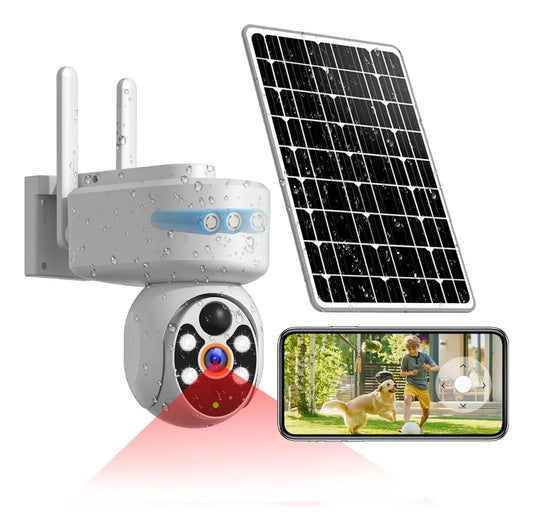 Cámara Solar Wifi Seguimiento Móvil Automático + Panel Solar