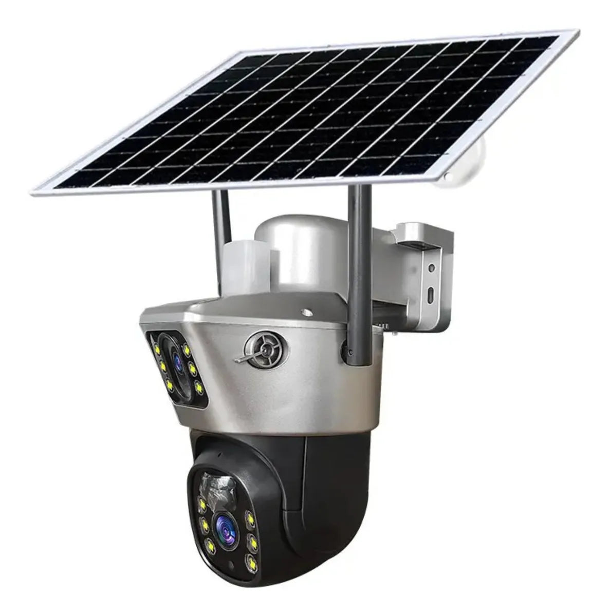 Camara De Seguridad Exterior Panel Solar Sim Card Color Negro