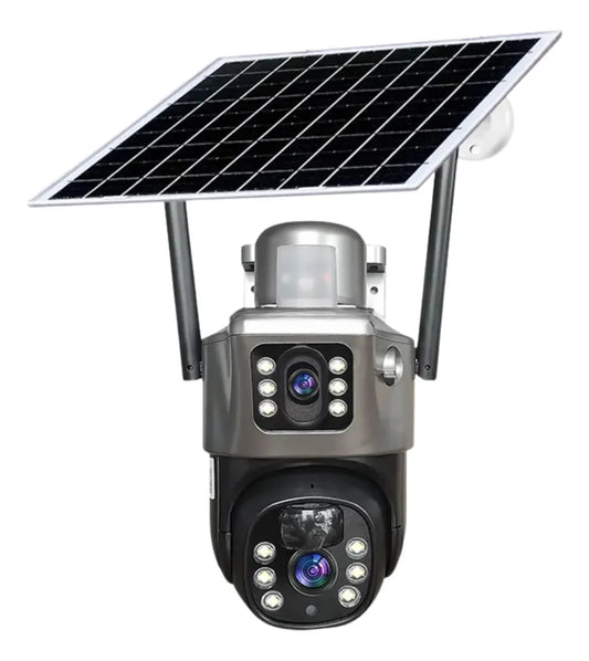 Camara De Seguridad Exterior Panel Solar Sim Card Color Negro