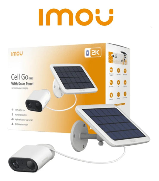Camara Seguridad Wifi Con Panel Solar Imou Cell Go 3mp 2k Color Blanco