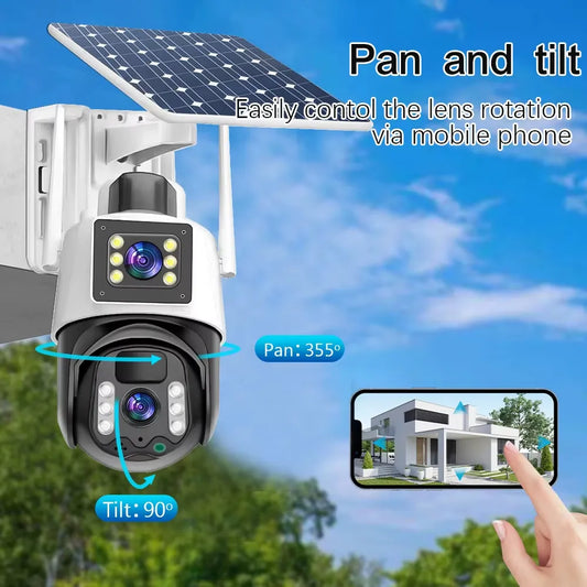 Cámara De Seguridad Ptz Solar Sim 4g Doble Lente 6mpx Tp15