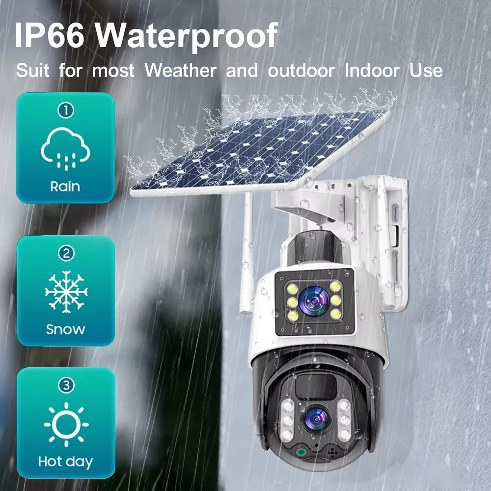 Cámara De Seguridad Ptz Solar Sim 4g Doble Lente 6mpx Tp15