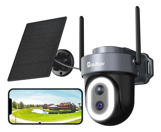 Cámara De Seguridad, Solar Inalámbrica, Visión Nocturna 360°