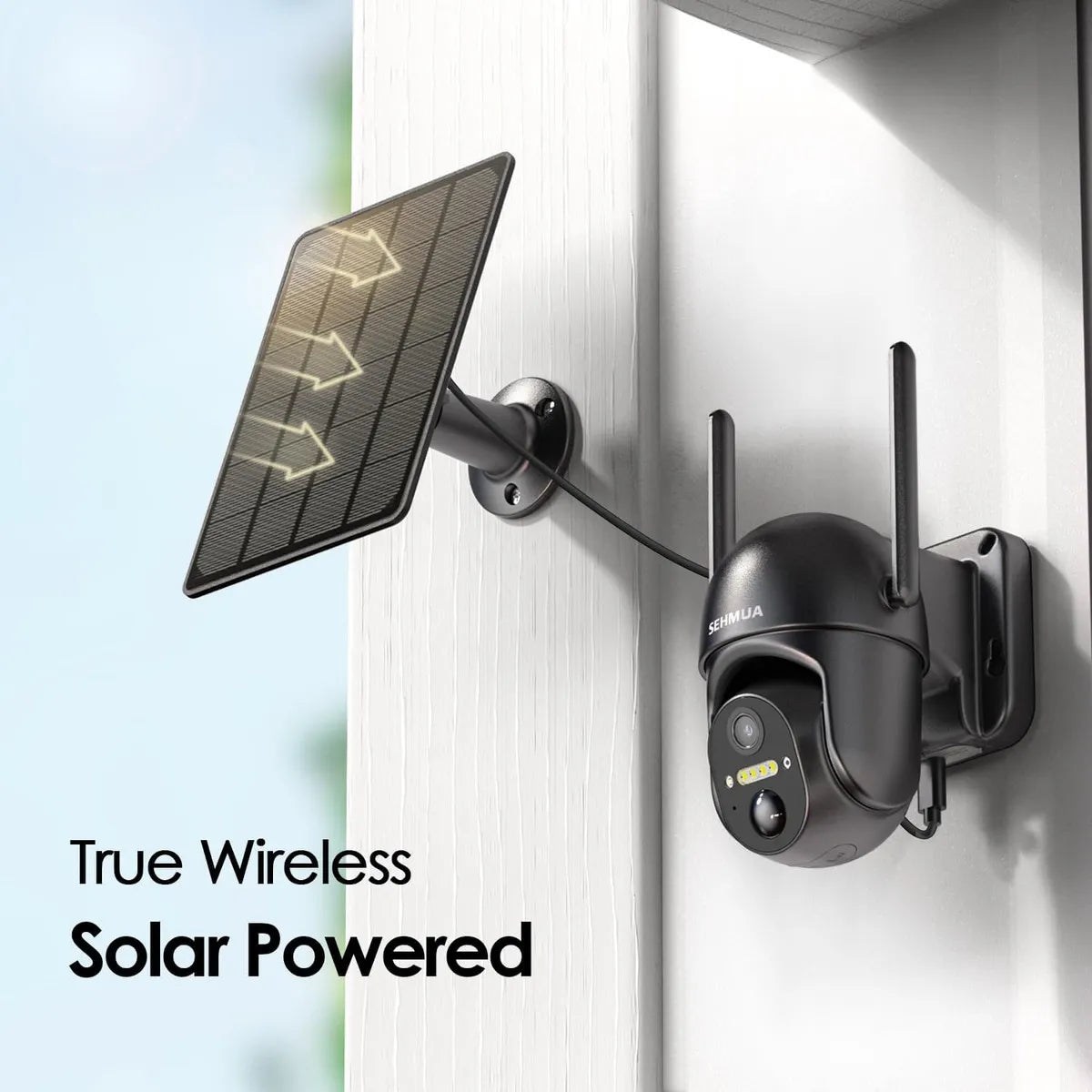 Cámaras De Seguridad Solares 2k 360 Visión Nocturna Color