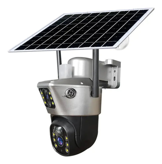 Camara De Seguridad Exterior Panel Solar Sim Card Color Negro