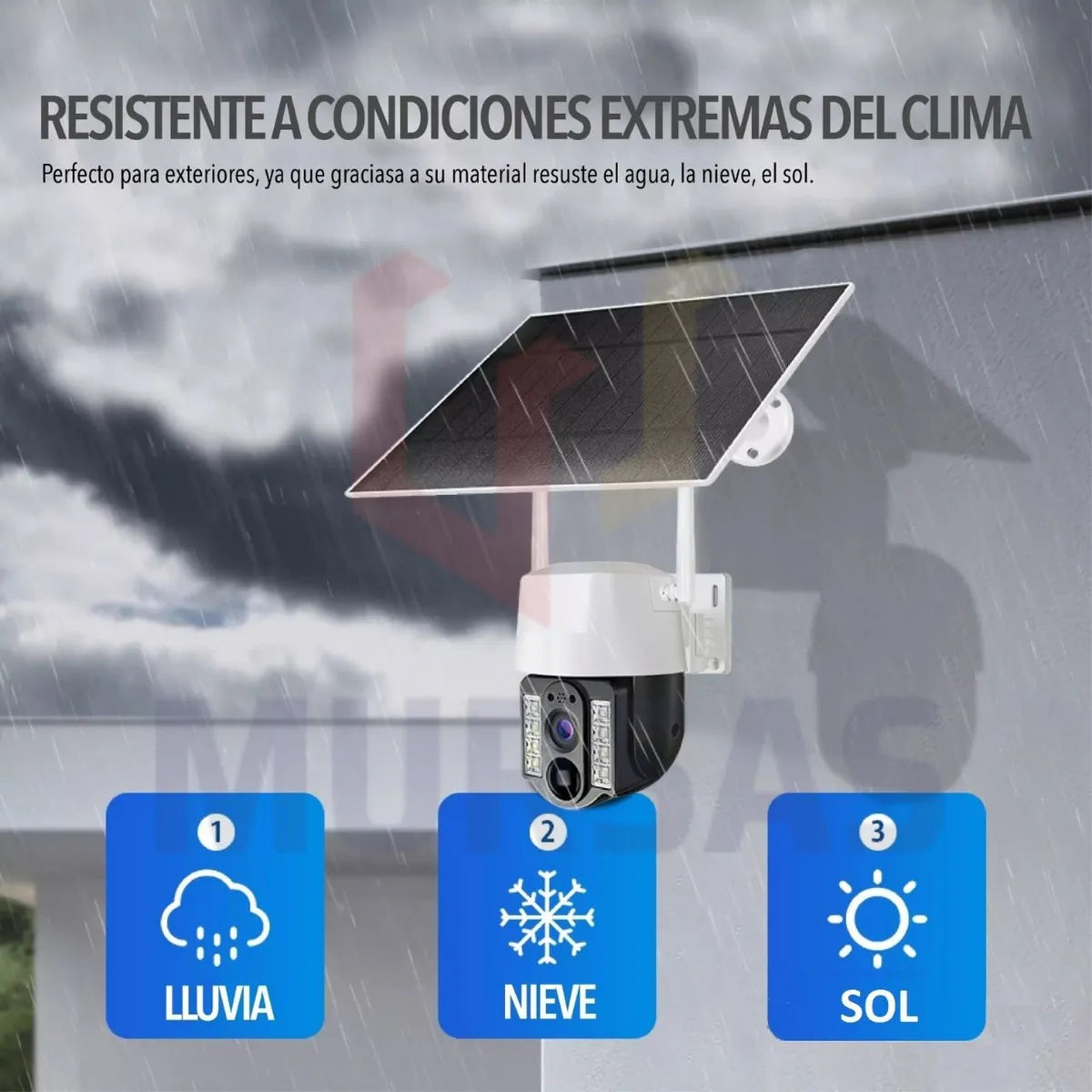 Camara Wifi Ptz Robótica Con Panel Solar Exterior + Sd 128gb