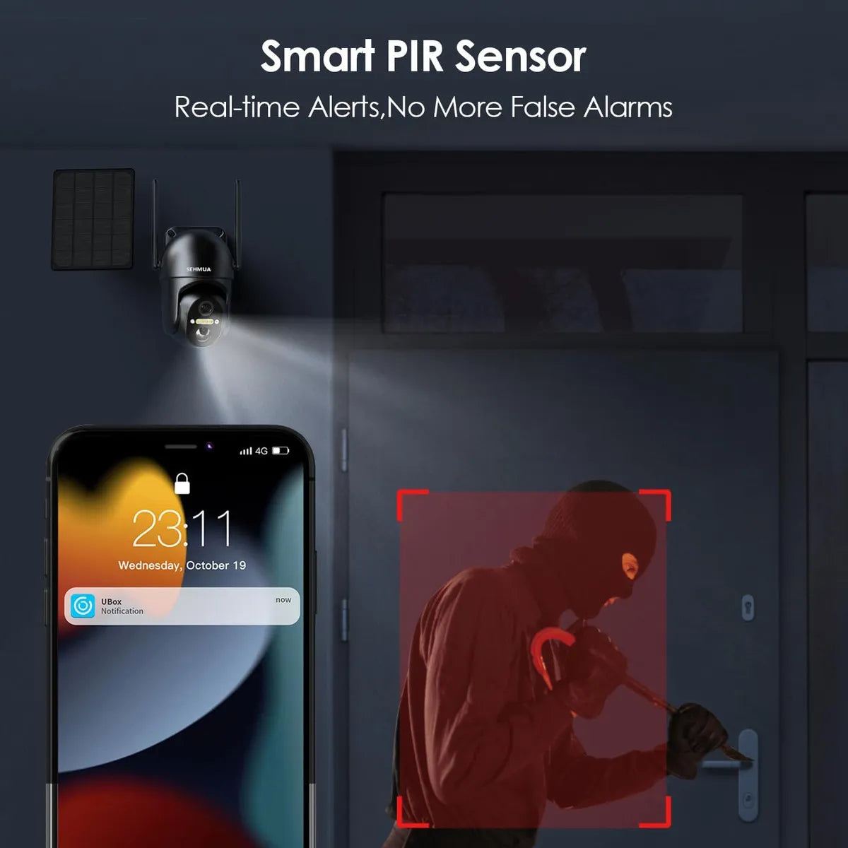 Cámaras De Seguridad Solares 2k 360 Visión Nocturna Color